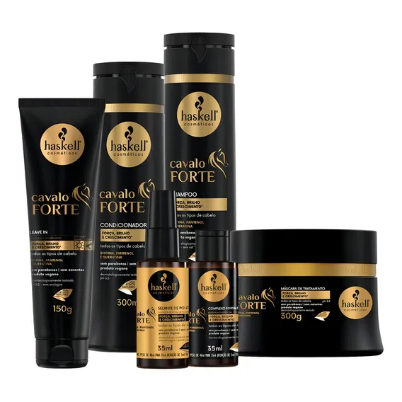 Kit Completo Haskell Cavalo Forte Com 6 Itens 300ml Foto 1