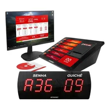 Kit Completo: Painel Senha E Guichê + Impressora + Software Foto  mini 1