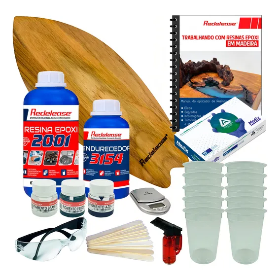 Kit Completo Para Efeito Mar De Resina Cor Transparente Foto 1