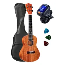 Kit Completo Ukulele Soprano Shelby Mogno Su21m +brinde Cor Marrom Foto mini 1