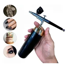 Kit Compressor Aerógrafo Usb Recarregável Airbrush Portátil Foto  mini 1