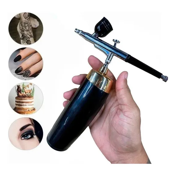 Kit Compressor Aerógrafo Usb Recarregável Airbrush Portátil Foto 1