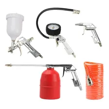 Kit Compressor Pistola Limpeza Calibrador C/ 5 Peças Schluz Foto mini 2