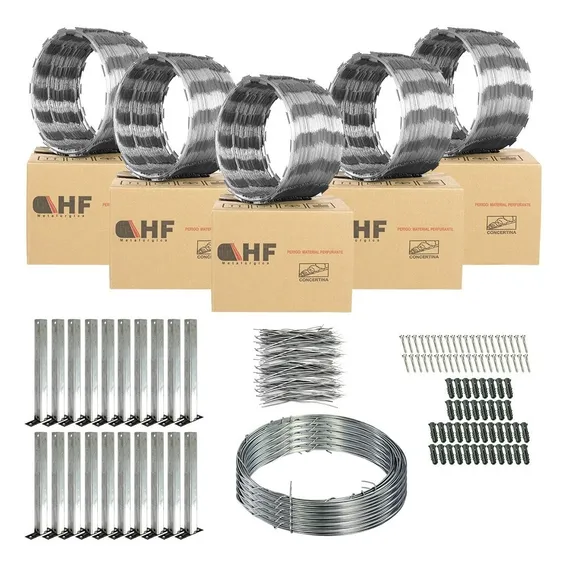 Kit Concertina Para 50 Metros 30 Cm + Kit Cod 6 Foto 1