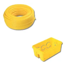 Kit Conduíte 25mm 50m 25 Caixa Luz Amarela 4x2 Tramontina Cor Amarelo Foto mini 4