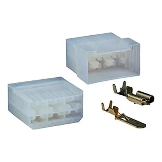 Kit Conector 6 Vias Com Terminais 6.3mm Foto 1