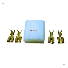 Kit Conector Capa Isolante Macho 4vias+terminal Fêmea 10unid Foto mini 1