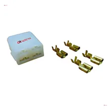 Kit Conector Capa Isolante Macho 4vias+terminal Fêmea 10unid Foto mini 3