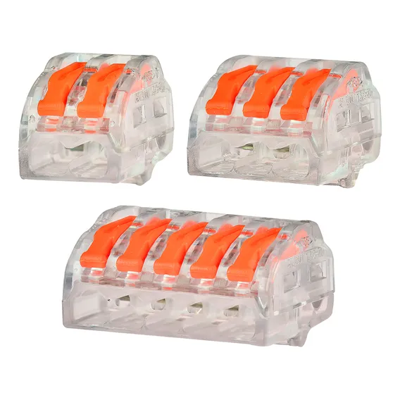 Kit Conector Emenda Derivação Borne 2, 3, 5 Fios 60 Peças Foto 1