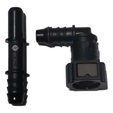 Kit Conector Engate Rapido 90graus 10mm X 10mm Mangueira Inj Foto  mini 1