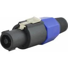 Kit Conector Macho Speakon Azul 4 Polos Com Conector Femea Foto mini 4