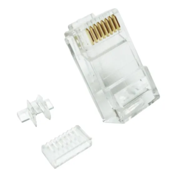 Kit Conector Rj45 Cat6 Com Guia Com 10 Unidades Foto 1