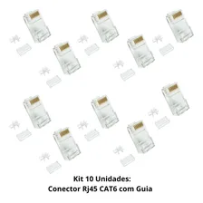 Kit Conector Rj45 Cat6 Com Guia Com 10 Unidades Foto mini  3