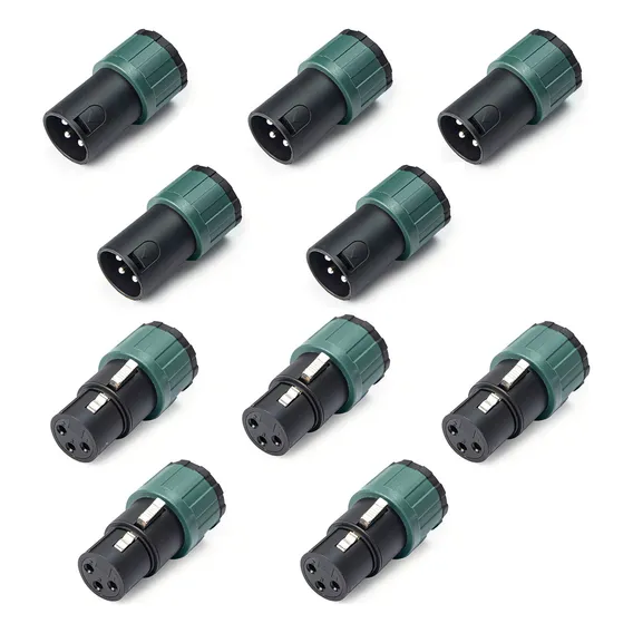 Kit Conector Santo Angelo Xlr Macho Femea Lowprofile 5 Pares Foto 1