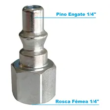 Kit Conectores Engate Rapido 1/4 Npt Pneumáticos Compressor Foto mini 4