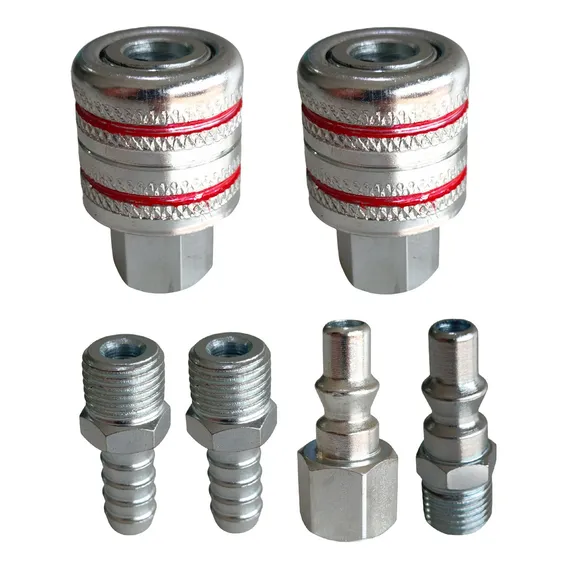 Kit Conectores Engate Rapido 1/4 Npt Pneumáticos Compressor Foto 1