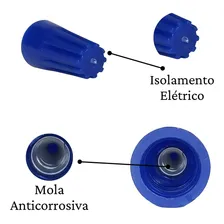 Kit Conectores Torção Isola Emenda Fios Cabos Elétrico 50pçs Foto mini 4
