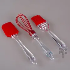 Kit Confeiteiro Colher Espátula Pão Duro Pincel De Silicone Cor Sortido Foto mini  2