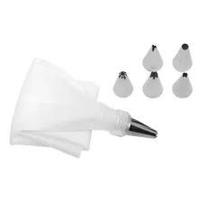 Kit Confeiteiro Saco Decorador Bolo E 6 Bicos Inox Decoração Foto  mini 1