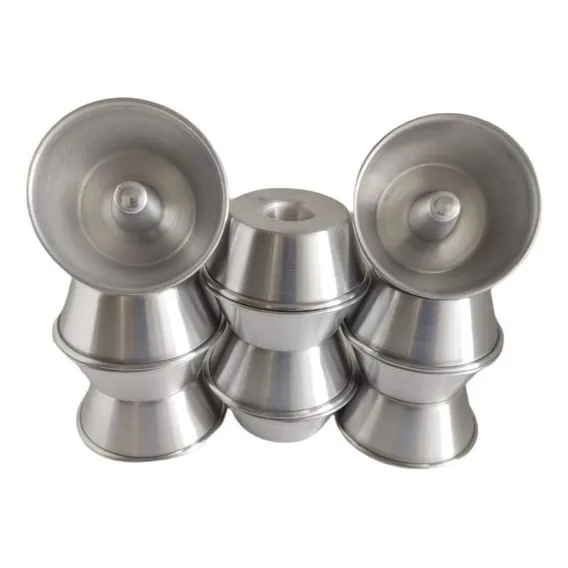 Kit Conjunto 12 Forminhas Mini Pudim 9,5 Cm AlumÃnio Forma Foto 1
