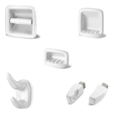 Kit Conjunto Acessórios Para Banheiro Louça Branco Embutir Foto  mini 1