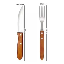 Kit Conjunto Churrasco Garfo E Faca 12 Peças Inox Mor Foto mini 3