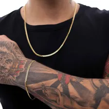 Kit Conjunto Corrente + Pulseira Masculino Moeda Antiga Foto mini 1