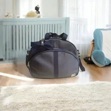 Kit conjunto de Bolsa Enxoval Maternidade MamĂŁe BebĂȘ Azul Metalizado Foto mini 4