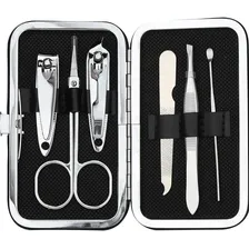 Kit Conjunto Manicure 6 Em 1 Tesoura Unha Aço Inoxidável Foto mini  3