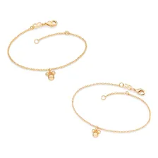 Kit Conjunto Mãe Filha Pulseira Delicada Mickey Banhado Ouro Foto mini 1