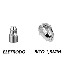 Kit Consumíveis Plasma Tochas P80 Pt80 10 Bicos 10 Eletrodos Foto mini  2