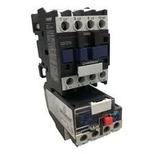 Kit Contatora 12a 220v Com Relé Térmico Ajuste 12~18a Foto  mini 1