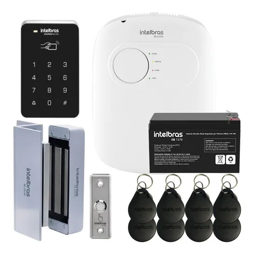 Kit Controle Acesso Intelbras Digiprox Eletroímã C/ 8 Tags Foto 1