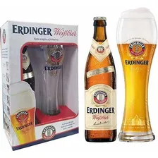 Kit copo Erdinger e cerveja Weissbier Erdinger 500ml Foto mini 1
