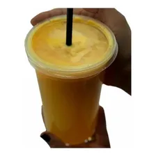 Kit Copo Liso 400ml Com Tampa Furo Milk-shake Açai 100uns Cor Transparente Foto mini 1