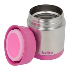 Kit Copo Térmico Canudo Buba 400ml + Pote Térmico 350ml Rosa Foto mini 2