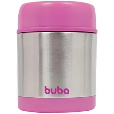 Kit Copo Térmico Canudo Buba 400ml + Pote Térmico 350ml Rosa Foto mini 3