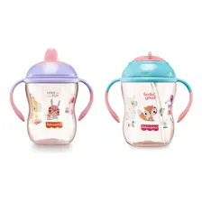 Kit Copo Treinamento + Copo Com Canudo Fisher Price Bb1015k Foto mini 1