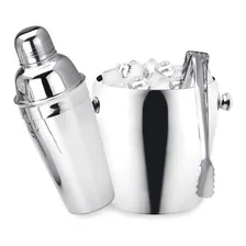 Kit Coqueteleira 3 Pçs Bar Inox Cor Cinza Foto mini 1