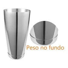 Kit Coqueteleira Boston Bartender Copo 800ml E Tampa Inox Foto mini 4