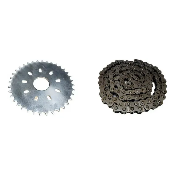 Kit Coroa 36 Dentes + Corrente 415h Bicicleta Motorizada Foto 1