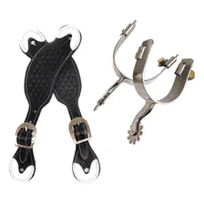 Kit Correia Quarto De Milha Luxo Esteirada + Espora Qm Inox Foto mini 3