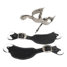 Kit Correia Quarto De Milha Luxo Esteirada + Espora Qm Inox Foto mini 1