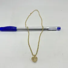 Kit Corrente  18k  Fina45cm + Pingente Coração De Ouro Puro Foto mini  3