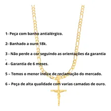 Kit Corrente Pingente E Pulseira Masculina Banhada Ouro 18k Cor Dourado Foto mini 4