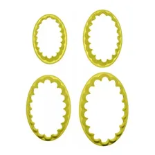 Kit Cortador 408270 Oval Babado P Com 4 Peças Cor Amarelo Foto mini 1