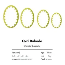 Kit Cortador 408270 Oval Babado P Com 4 Peças Cor Amarelo Foto mini 4