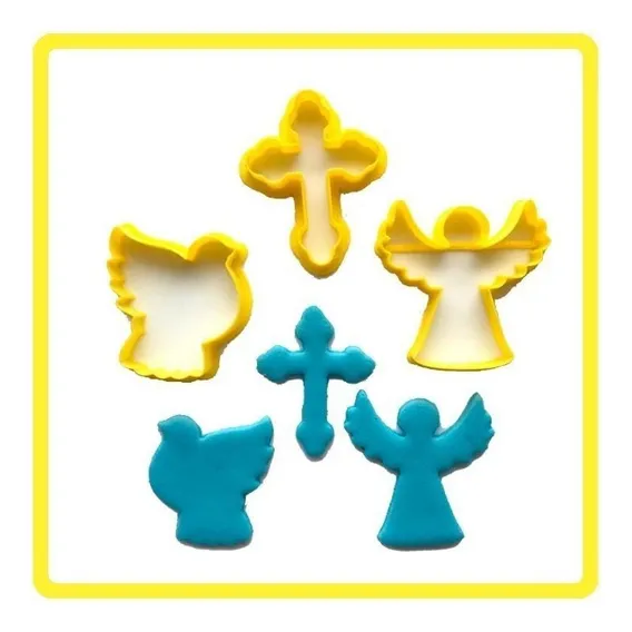 Kit Cortador Batizado Para Pasta Americana Confeitaria 5cm Foto 1