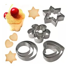 Kit Cortador Biscoito Pasta Americana Biscuit 12 Pçs Inox Foto mini 3