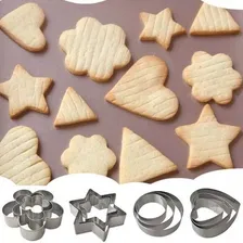 Kit Cortador Biscoito Pasta Americana Biscuit 12 Pçs Inox Foto mini 2